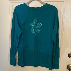 The North Face Teal leaf Women's Top size xl